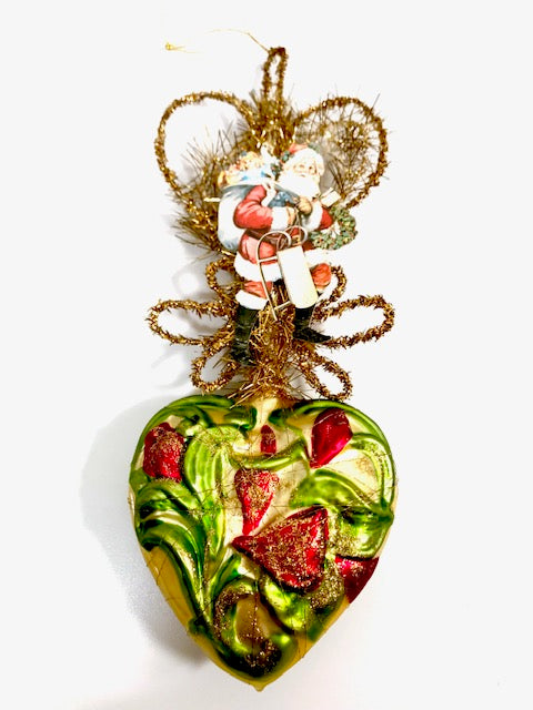 Department 56 Vintage Heirloom Hand Blown Christmas Santa (Set of