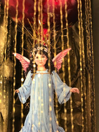 Load image into Gallery viewer, Department 56 Vintage Heirloom Hand Blown Christmas Angel &amp; Child (Set of 2)
