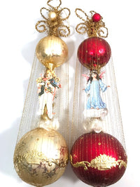 Load image into Gallery viewer, Department 56 Vintage Heirloom Hand Blown Christmas Angel &amp; Child (Set of 2)
