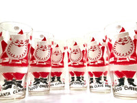 Load image into Gallery viewer, Vintage Santa Claus Brings Good Cheer Glasses (Set of 6)
