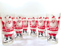Load image into Gallery viewer, Vintage Santa Claus Brings Good Cheer Glasses (Set of 6)
