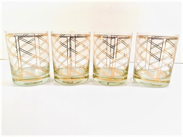 VINTAGE MID outlet CENTURY SWIRL GLASSES