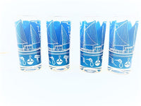 Load image into Gallery viewer, Georges Briard Signed Mid-Century Come Sail Away Glasses (Set of 4)
