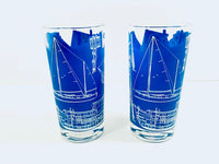 Load image into Gallery viewer, Georges Briard Signed Mid-Century Come Sail Away Glasses (Set of 2)
