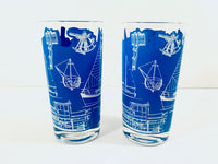 Load image into Gallery viewer, Georges Briard Signed Mid-Century Come Sail Away Glasses (Set of 2)
