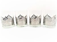 Load image into Gallery viewer, Georges Briard Signed Mid-Century Silver Deco Double Old Fashion Glasses (Set of 4)
