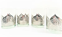 Load image into Gallery viewer, Georges Briard Signed Mid-Century Silver Deco Double Old Fashion Glasses (Set of 4)

