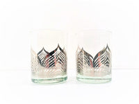Load image into Gallery viewer, Georges Briard Signed Mid-Century Silver Deco Double Old Fashion Glasses (Set of 2)
