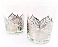 Load image into Gallery viewer, Georges Briard Signed Mid-Century Silver Deco Double Old Fashion Glasses (Set of 2)
