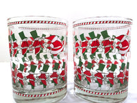 Load image into Gallery viewer, Georges Briard Signed Mid-Century Santa and Soldier Double Old Fashion Glasses (Set of 4)

