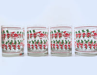 Load image into Gallery viewer, Georges Briard Signed Mid-Century Santa and Soldier Double Old Fashion Glasses (Set of 4)
