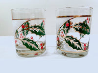 Load image into Gallery viewer, Culver Signed Mid-Century Holly Leaf Double Old Fashion Glasses (Set of 2)
