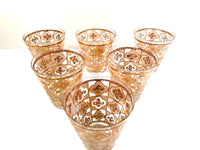Load image into Gallery viewer, Culver Mid-Century 22-Karat Gold Clover Double Old Fashion Glasses (Set of 6)
