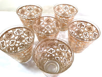 Load image into Gallery viewer, Culver Mid-Century 22-Karat Gold Clover Double Old Fashion Glasses (Set of 6)
