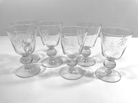 Load image into Gallery viewer, Mid-Century Etched Starburst Cordial Glasses (Set of 6)
