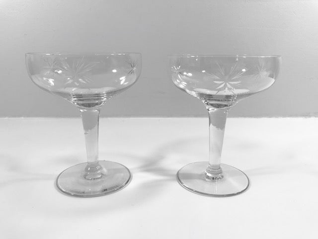 Starburst Champagne Flutes, Set of 2, Made in Italy