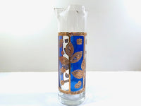 Load image into Gallery viewer, Culver Signed Mid-Century Blue and Gold Leaf Double Sided Pitcher
