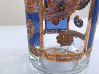 Load image into Gallery viewer, Culver Signed Mid-Century Blue and Gold Leaf Double Sided Pitcher
