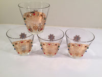 Load image into Gallery viewer, Culver Signed Mid-Century 22-Karat Gold Peacock Old Fashion Glasses (Set of 4)

