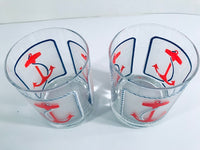 Load image into Gallery viewer, Culver Signed Mid-Century Anchors Away Double Old Fashion Glasses (Set of 2)
