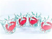 Load image into Gallery viewer, Vintage Under the Sea Crab Glasses (Set of 4)
