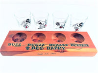 Load image into Gallery viewer, Vintage Bee Happy Shot Glass Set
