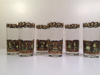 Load image into Gallery viewer, Culver Mid-Century Golden Angel and Urn Highball Glasses (Set of 6)
