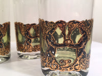 Load image into Gallery viewer, Culver Mid-Century Golden Angel and Urn Highball Glasses (Set of 6)
