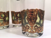 Load image into Gallery viewer, Culver Mid-Century Golden Angel and Urn Highball Glasses (Set of 6)
