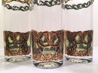 Load image into Gallery viewer, Culver Mid-Century Golden Angel and Urn Highball Glasses (Set of 6)
