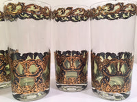 Load image into Gallery viewer, Culver Mid-Century Golden Angel and Urn Highball Glasses (Set of 6)

