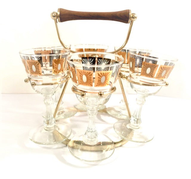 Fred Press Signed Jewel 7-Piece Cocktail Set