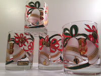 Load image into Gallery viewer, Culver Signed Mid-Century Christmas Bells Glasses (Set of 4)
