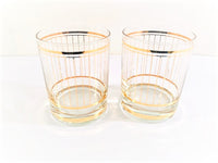 Load image into Gallery viewer, Culver Signed Mid-Century 22-Karat Gold Devon Double Old Fashion Glasses (Set of 2)
