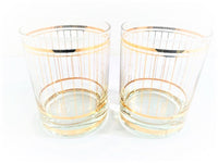 Load image into Gallery viewer, Culver Signed Mid-Century 22-Karat Gold Devon Double Old Fashion Glasses (Set of 2)
