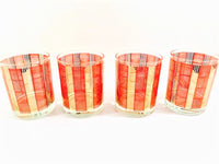Load image into Gallery viewer, Georges Briard Signed Gold and Orange Abstract Double Old Fashion Glasses (Set of 4)
