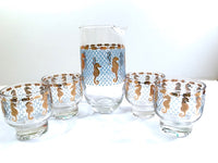 Load image into Gallery viewer, Culver Signed Mid-Century Seahorse 5-Piece Cocktail Set
