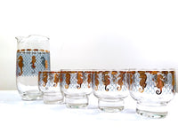 Load image into Gallery viewer, Culver Signed Mid-Century Seahorse 5-Piece Cocktail Set
