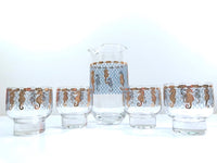 Load image into Gallery viewer, Culver Signed Mid-Century Seahorse 5-Piece Cocktail Set

