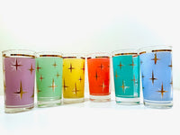 Load image into Gallery viewer, Bartlett Collins Mid-Century Atomic North Star Glasses (Set of 6)
