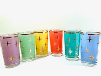 Load image into Gallery viewer, Bartlett Collins Mid-Century Atomic North Star Glasses (Set of 6)
