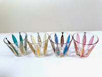 Load image into Gallery viewer, Fred Press Signed Mid-Century Fish Old Fashion Glasses (Set of 4)
