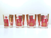 Load image into Gallery viewer, Cera Glass Las Vegas Monte Carlo Mid-Century Double Old Fashion Cocktail Glasses (Set of 4)
