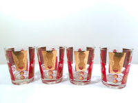 Load image into Gallery viewer, Cera Glass Las Vegas Monte Carlo Mid-Century Double Old Fashion Cocktail Glasses (Set of 4)
