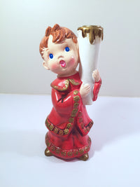 Load image into Gallery viewer, Vintage Star Choir Boy Candle Holder

