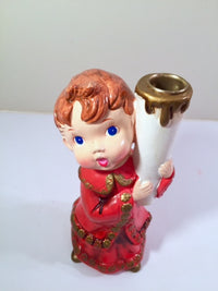 Load image into Gallery viewer, Vintage Star Choir Boy Candle Holder
