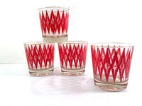Load image into Gallery viewer, Mid-Century Red Starburst Glasses (Set of 4)
