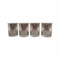 Load image into Gallery viewer, Georges Briard Signed Mid-Century Silver Abstract Double Old Fashion Glasses (Set of 4)
