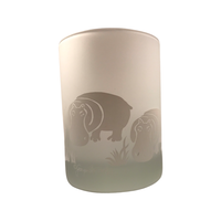 Load image into Gallery viewer, Georges Briard Signed Mid-Century Frosted Hippopotamus Double Old Fashion Glass (Single)
