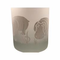 Load image into Gallery viewer, Georges Briard Signed Mid-Century Frosted Hippopotamus Double Old Fashion Glass (Single)
